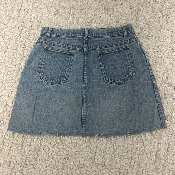Vintage step hem denim skirt - Picture 2 of 5